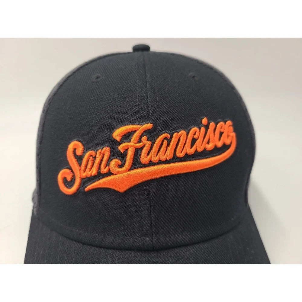 San Francisco Giants Nike Mesh Flex Fitted (Seems S-M)‎ Hat Cap MLB Black Gray